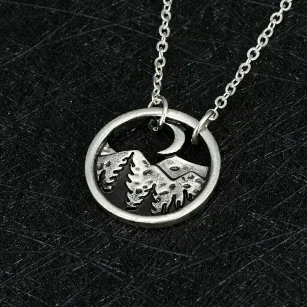 Rustic Moon Scene Necklace - Picture 6 of 6
